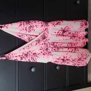 Neon Pink and Beige Romper